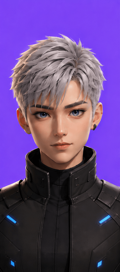 Sci-fi hero character avatar